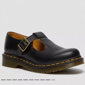 Dr. Martens Polley Smooth Leather Mary Janes in Black